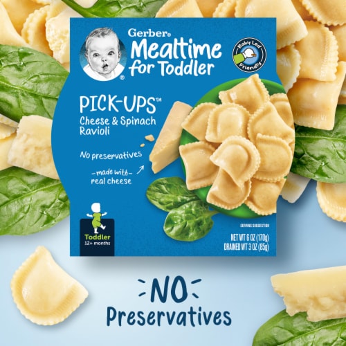 Gerber® Pick-ups Cheese & Spinach Ravioli Toddler Meal Perspective: back