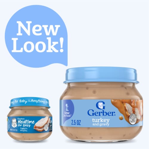 Gerber® 2nd Foods Turkey and Gravy Stage 2 Baby Food Perspective: back