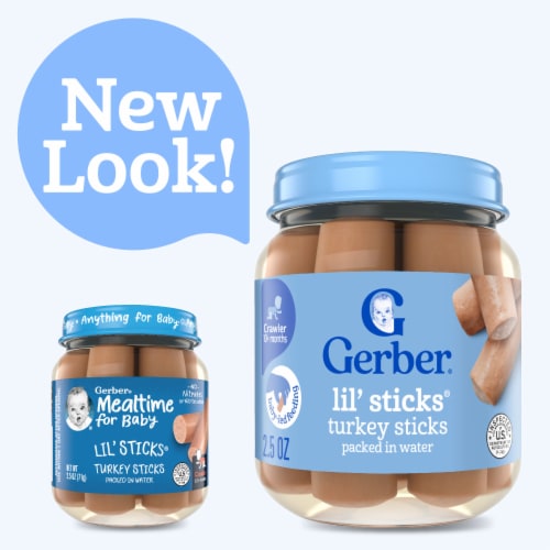 Gerber 3rd Foods Mealtime for Baby Lil' Sticks Turkey Perspective: back