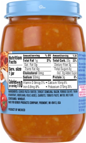 Gerber® Mealtime for Baby Veggie Power Pasta Marinara Crawler Baby Food Perspective: back
