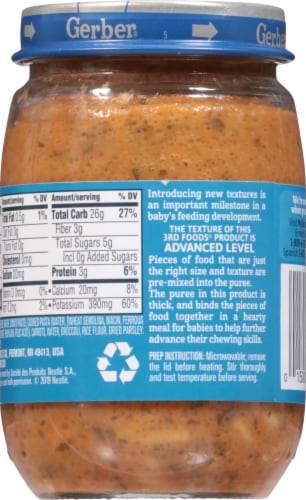 Gerber® 3rd Foods® Pasta Primavera Baby Food Perspective: back