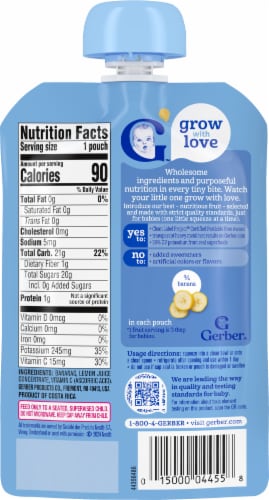Gerber® WonderFoods™ 2nd Foods Banana Food Pouch Perspective: back