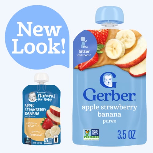 Gerber® Apple Strawberry Banana Stage 2 Baby Food Perspective: back