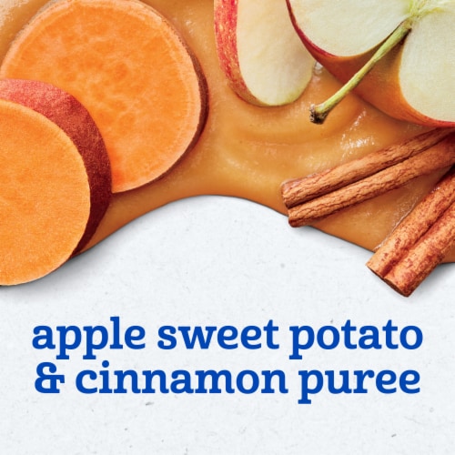 Gerber Toddler Foods Apple Sweet Potato Cinnamon Clean Label Project Pouch Perspective: back
