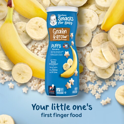 Gerber® Crawler Puffs Banana Cereal Snack Perspective: back