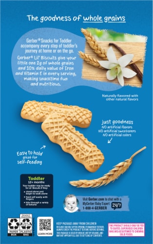 Gerber® Lil' Biscuits Vanilla Wheat Toddler Snack Perspective: back