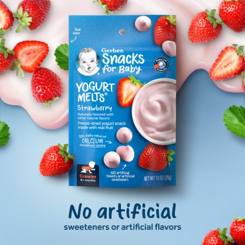 Gerber® Crawler Strawberry Yogurt Melts Snacks for Baby