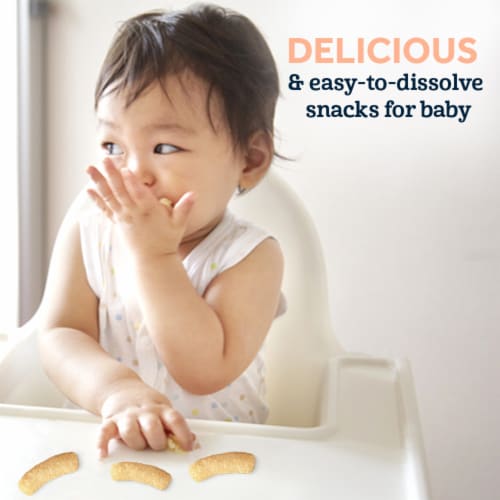 Gerber Snacks for Baby Lil Crunchies Baked Grain Vanilla Maple Perspective: back