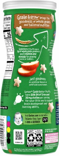 Gerber® Organic Puffs Apple Puffed Grain Snack Perspective: back