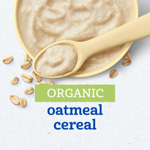 Gerber 1st Foods Supported Sitter for Baby Grain & Grow Baby Cereal Oatmeal Canister Perspective: back
