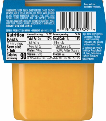 Gerber® 2nd Foods Mac & Cheese with Vegetables Dinner Stage 2 Baby Food Perspective: back