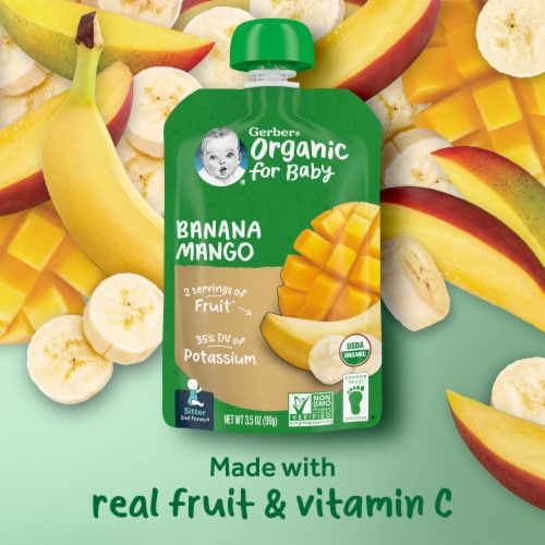 Gerber® 2nd Foods Organic Banana Mango Baby Food Perspective: back