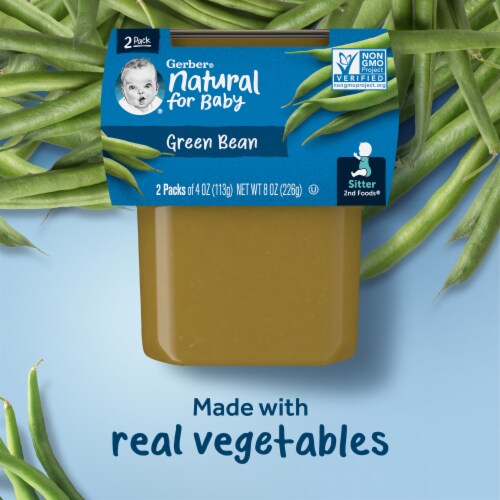 Gerber® 2nd Foods Green Bean Stage 2 Baby Food Perspective: back