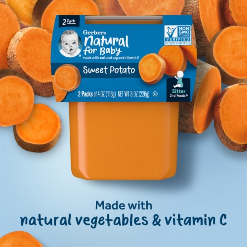 Gerber® 2nd Foods Sweet Potato Baby Food Tubs Perspective: back