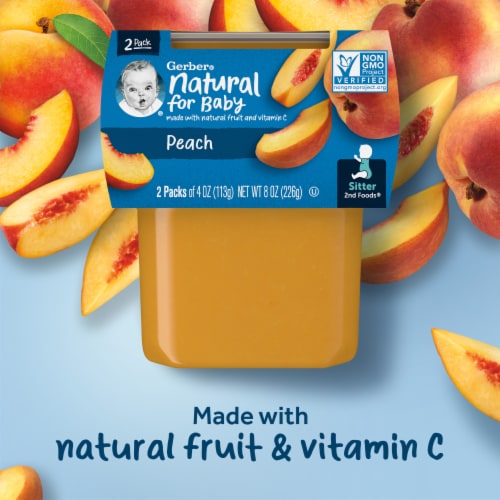 Gerber 2nd Foods Baby Food Peach Puree Clean Label Project Perspective: back