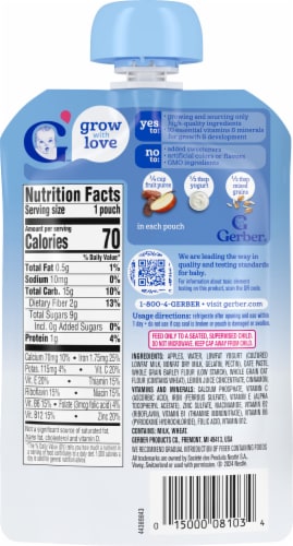 Gerber® Toddler Apple Cinnamon Infant Puree Pouch Perspective: back