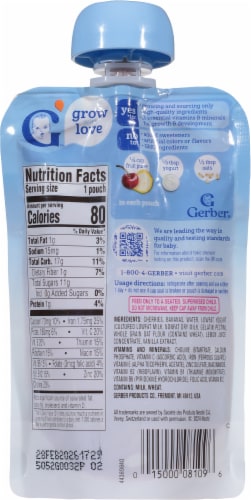 Gerber® Toddler Cherry Banana Vanilla Infant Puree Pouch Perspective: back
