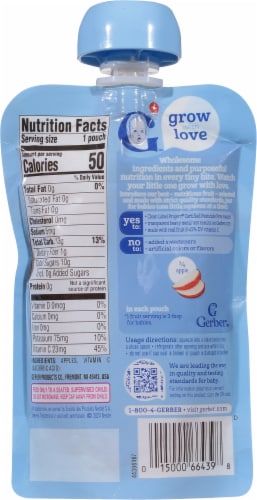 Gerber® Natural for Baby Apple Baby Food Pouch Perspective: back