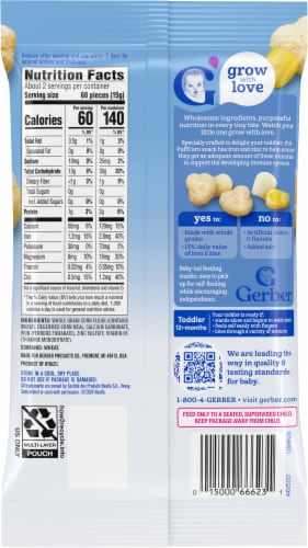Gerber® Infant Age Up Puff Corn Snack Classic Corn Bag Perspective: back