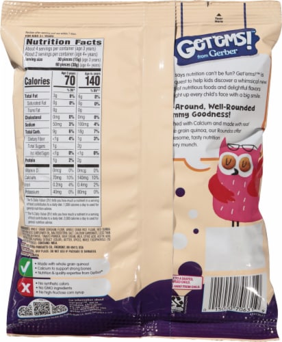 Gerber® Get' Ems™ Infant Age Up Snack Roundo Pizza Bag Perspective: back