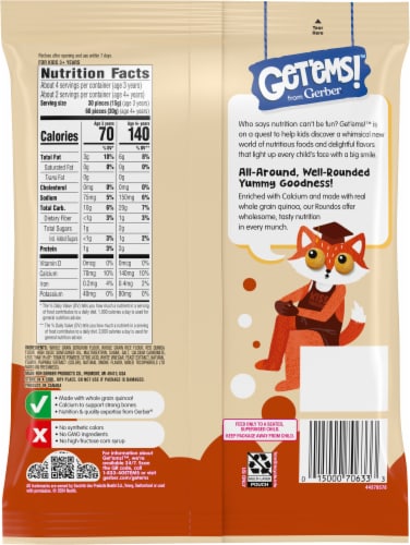 Gerber® Get 'ems!™ BBQ Roundos Toddler Puff Snacks Perspective: back