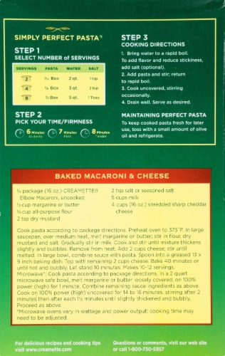 Creamette Elbow Macaroni Perspective: back