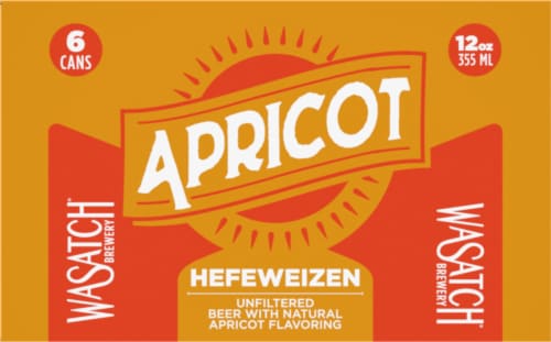 WaSatch Brewery Apricot Hefeweizen Beer Perspective: back