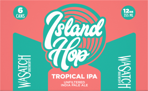 WaSatch Brewery Island Hop Tropical IPA Perspective: back