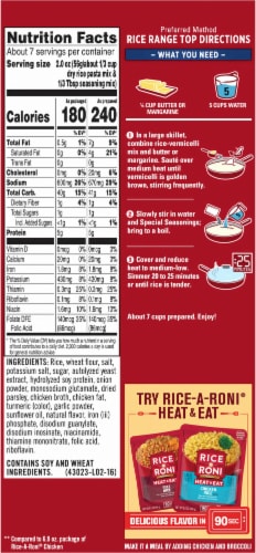 Rice-A-Roni® Chicken Flavor Rice Family Size Perspective: back