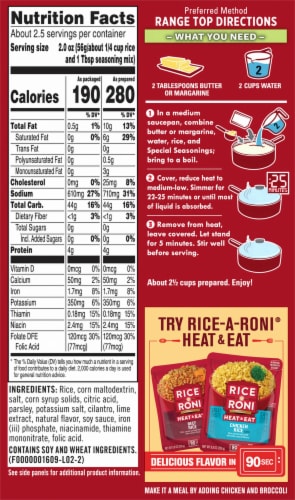 Rice-A-Roni® Cilantro Lime Rice Perspective: back