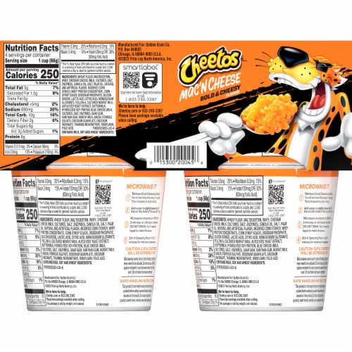 Cheetos® Mac' N Cheese Snack Cups Perspective: back