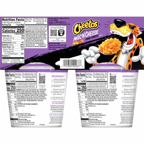 Cheetos® Four Cheese Mac' n Cheese Cups Perspective: back