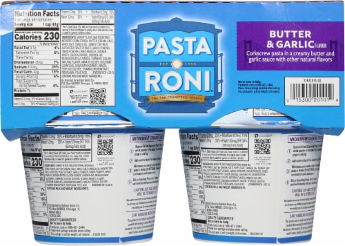 Pasta Roni® Butter & Garlic Pasta Cups Perspective: back