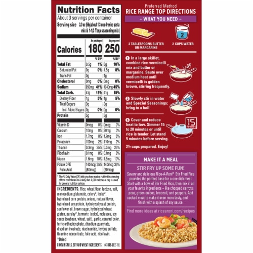 Rice-A-Roni® Stir Fried Rice Perspective: back