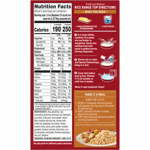 Rice-A-Roni® Rice Pilaf Perspective: back