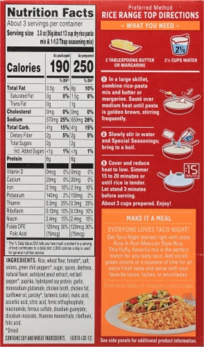Rice-A-Roni® Mexican Style Rice Perspective: back