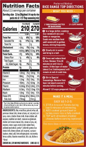 Rice-A-Roni® Creamy Four Cheese Rice Perspective: back