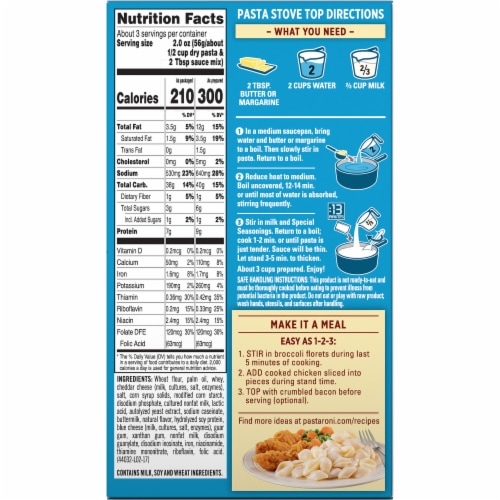Pasta Roni® Shells & White Cheddar Pasta Mix Perspective: back