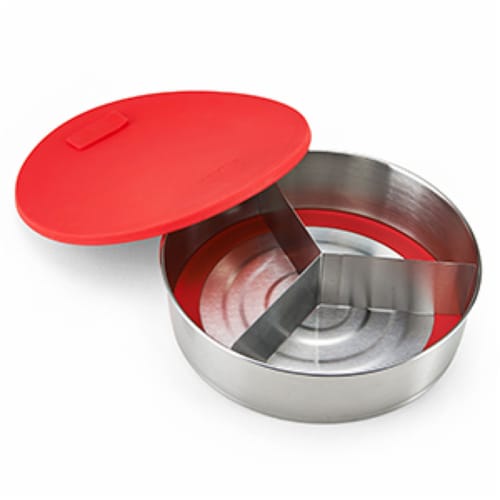 Instant Pot® Stainless Steel Round Pan with Red Lid & Removable Bottom Perspective: back