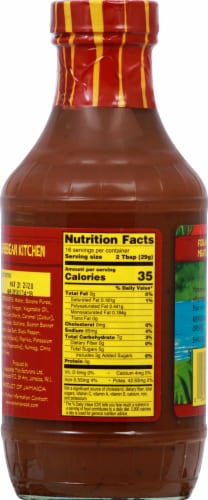 Walkerswood Spicy Jerk BBQ Sauce Perspective: back