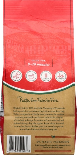 Montebello Organic Fusilli Pasta Perspective: back