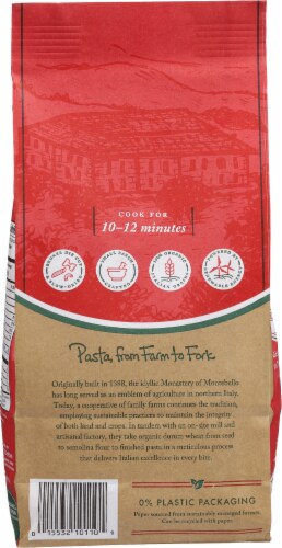 Montebello® Organic Farfalle Pasta Perspective: back