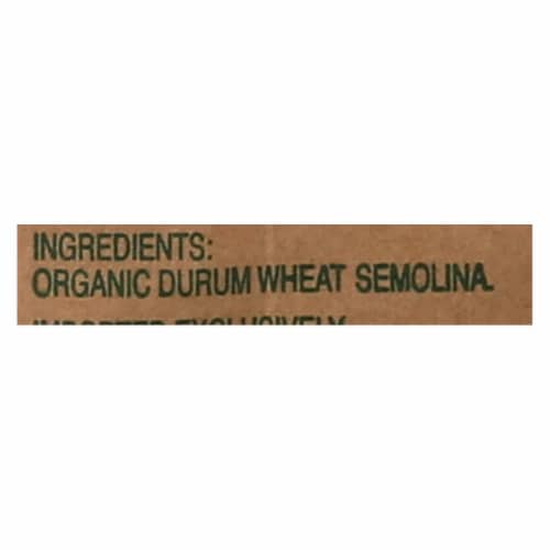 Montebello Organic Pasta - Organic - Case of 12 - 1 lb. Perspective: back