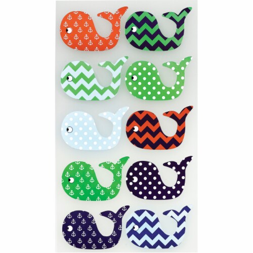 Sticko Patterned Whales Sticker Sheet Perspective: back