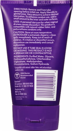 Astroglide Gel Personal Lubricant Perspective: back