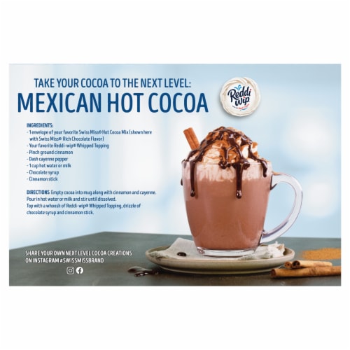 Swiss Miss Dark Chocolate Flavored Hot Cocoa Mix Perspective: back