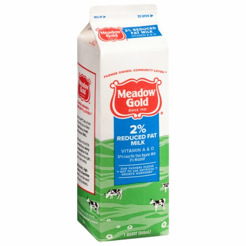 Meadow Gold 2% Reduced Fat Milk Perspective: back