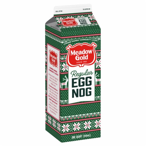 Meadow Gold Regular Eggnog Paper Carton Perspective: back