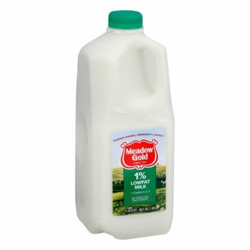 Meadow Gold 1% Lowfat Milk Perspective: back