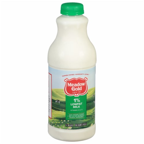 Meadow Gold 1% Lowfat Milk Perspective: back